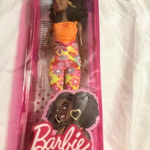 Barbie in Orange and Floral Fashion